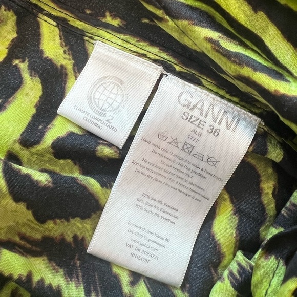 GANNI Green Printed Skirt - Picture 13 of 16